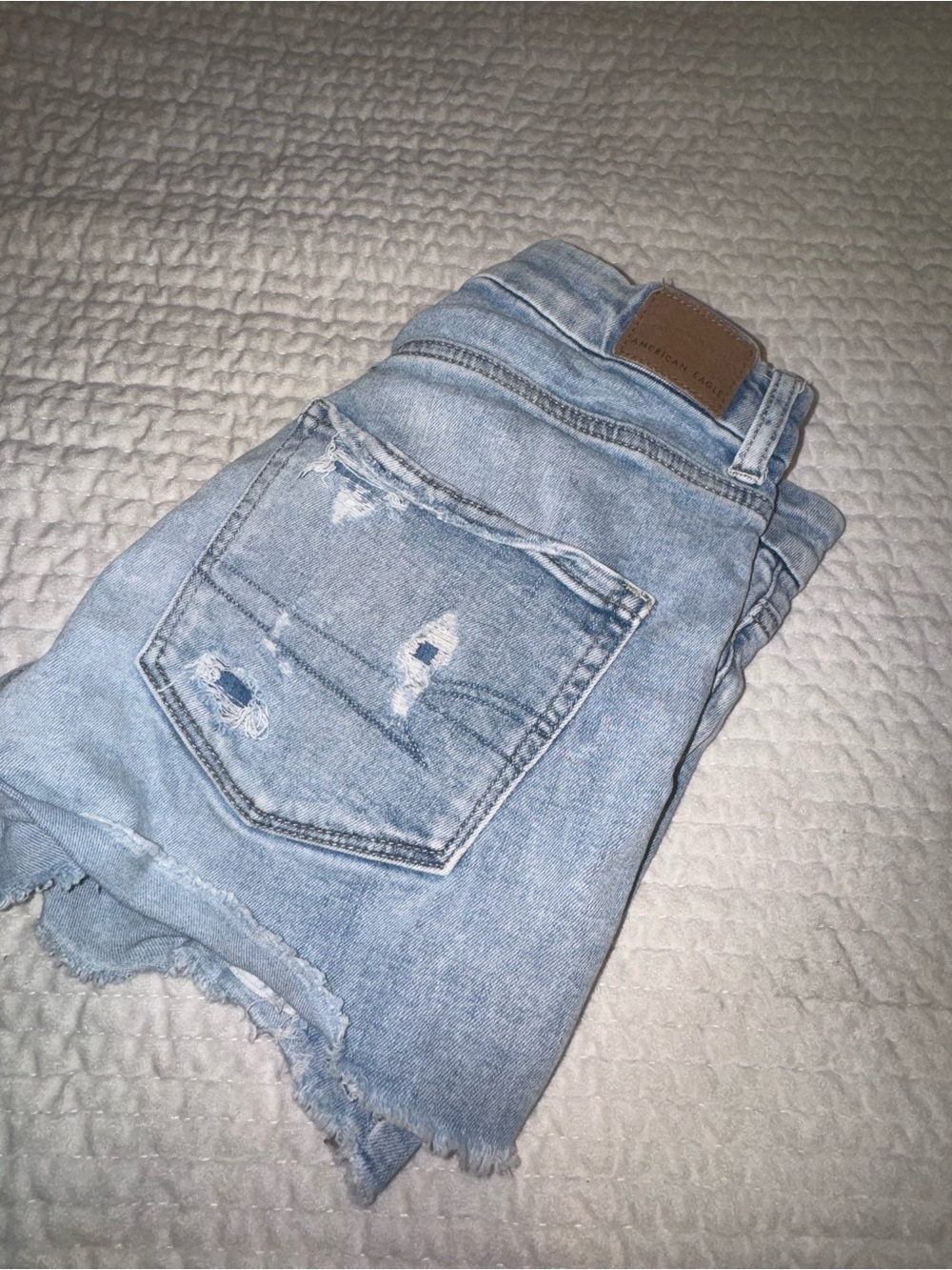 American Eagle Outfitters Light Blue Stretch Denim Shorts